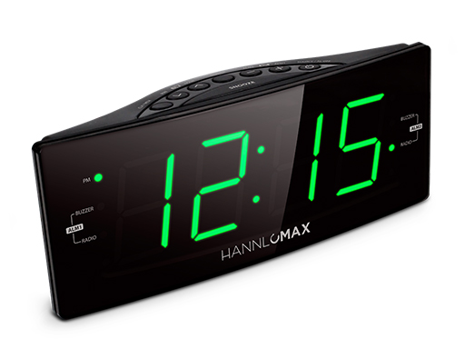HANNLOMAX HX-137CR – Radio despertador radio PLL AMFM doble alarma pantalla  LED azul de 09 pulgadas color blanco – Yaxa Costa Rica